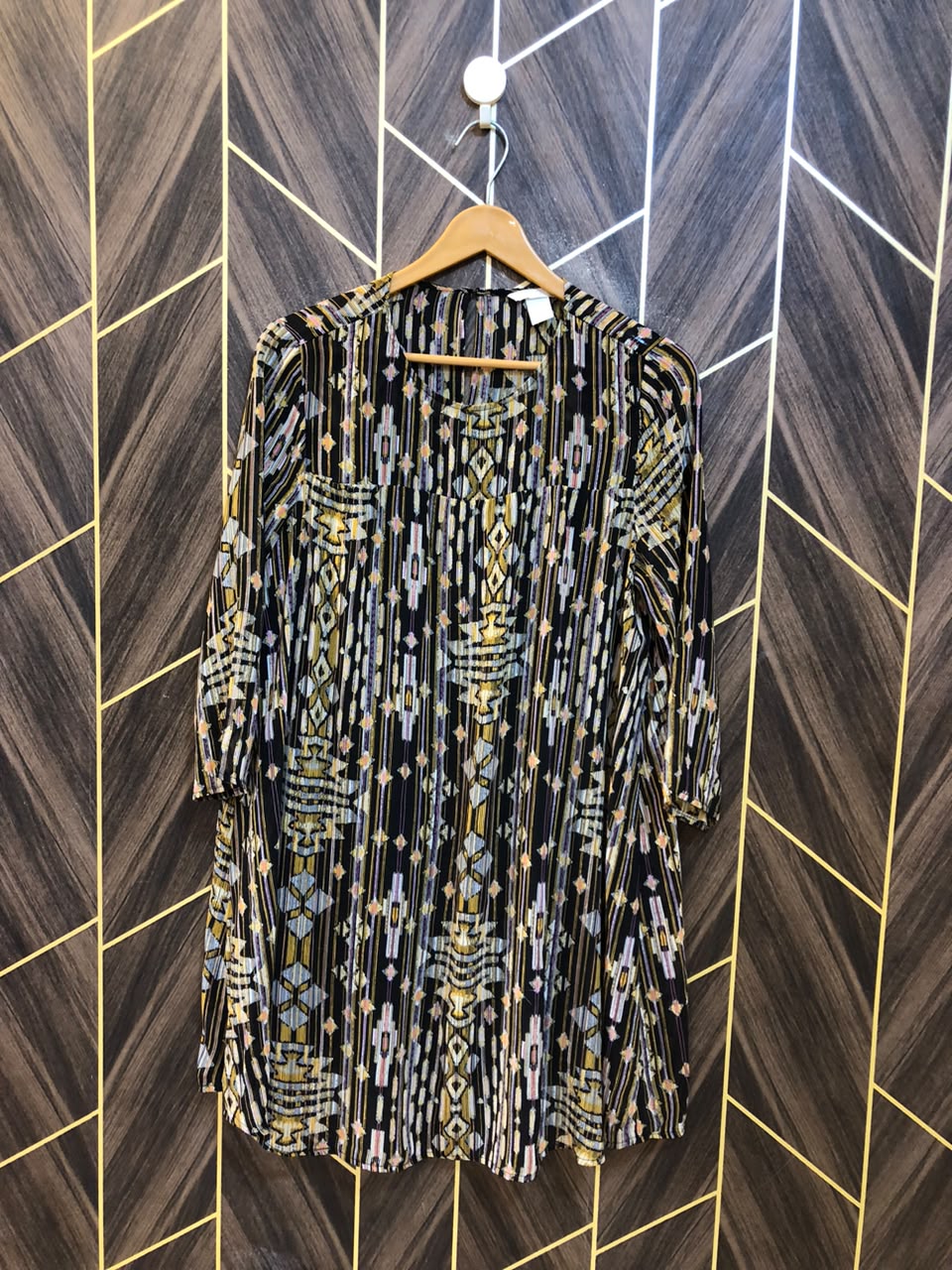 Women Long Shirt Chiffon Medium | Chest 19 | Length 34