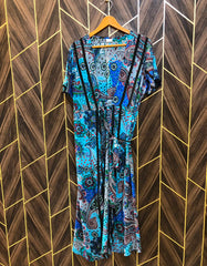 Women Long Shirt Silk Large | Chest 21 | Length 51 shrug