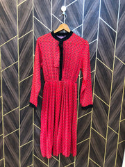 Women Long Shirt Chiffon Small | Chest 18 | Length 42