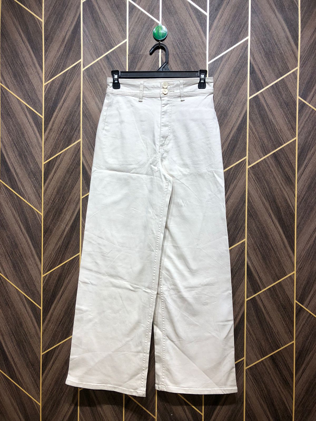 Women Wide Leg Jeans Small Size High Waist 26 Length 39