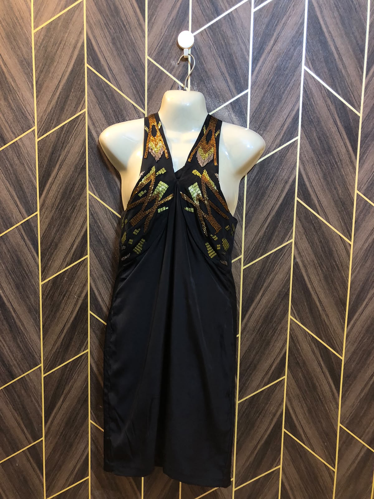 Mini Dress Silk Medium Size Chest 19 Length 38