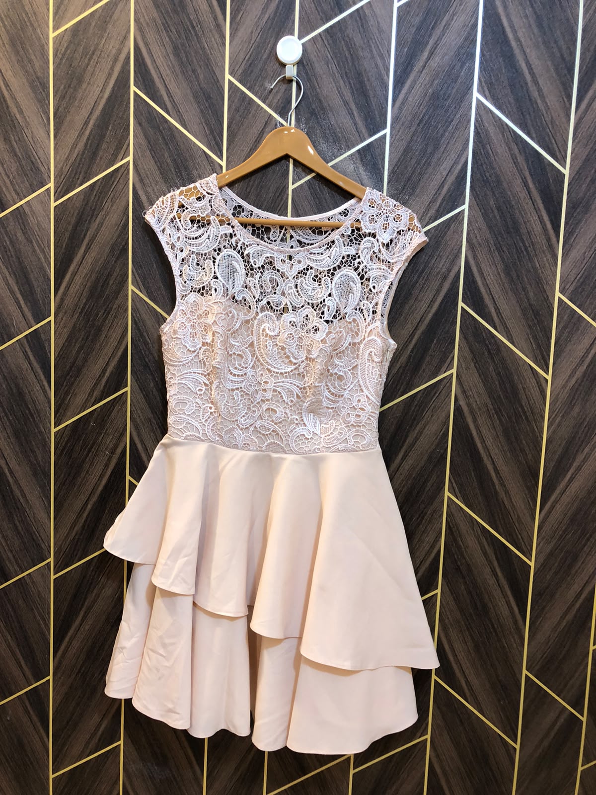 Mini Dress Net chiffon Small Size Chest 18 Length 36