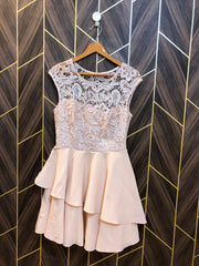 Mini Dress Net chiffon Small Size Chest 18 Length 36