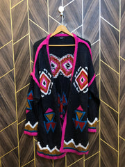 Women Wool Cardigan Sweater Large | Size | Chest 20 | Length 37