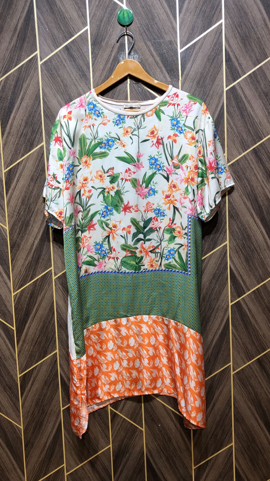 Women Long Shirt Silk X Large | Chest 22 | Length 39