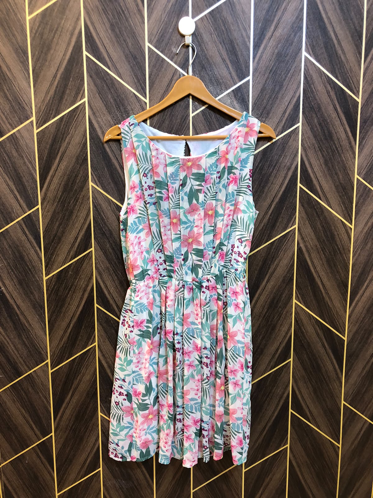 Mini Dress Chiffon Medium Size Chest 19 Length 38
