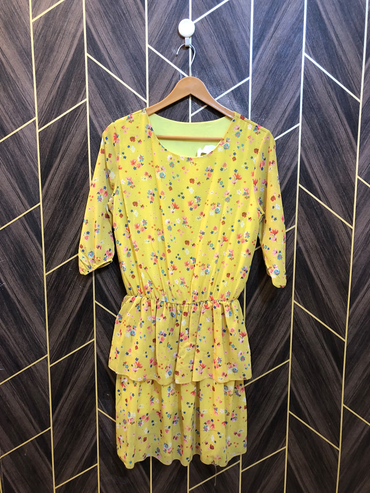 Women Long Shirt Chiffon Small | Chest 18 | Length 37