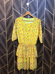 Women Long Shirt Chiffon Small | Chest 18 | Length 37