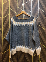Women Crop Sweater Medium | Size | Chest 19 | Length 24 baggy