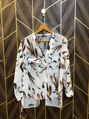 Western Top Chiffon (See Through) – Small Size (Chest: 18, Length: 22 )