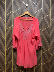 Western Top Chiffon (See Through) – 2X-Large Size (Chest: 23  , Length: 33 )  baggy
