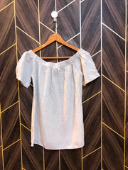 Trendy Linen CropTop Size Small TO Medium off shoulder