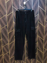 Women High Waist Wide Leg Cargo Jeans Medium | Waist 30 | Length 43
