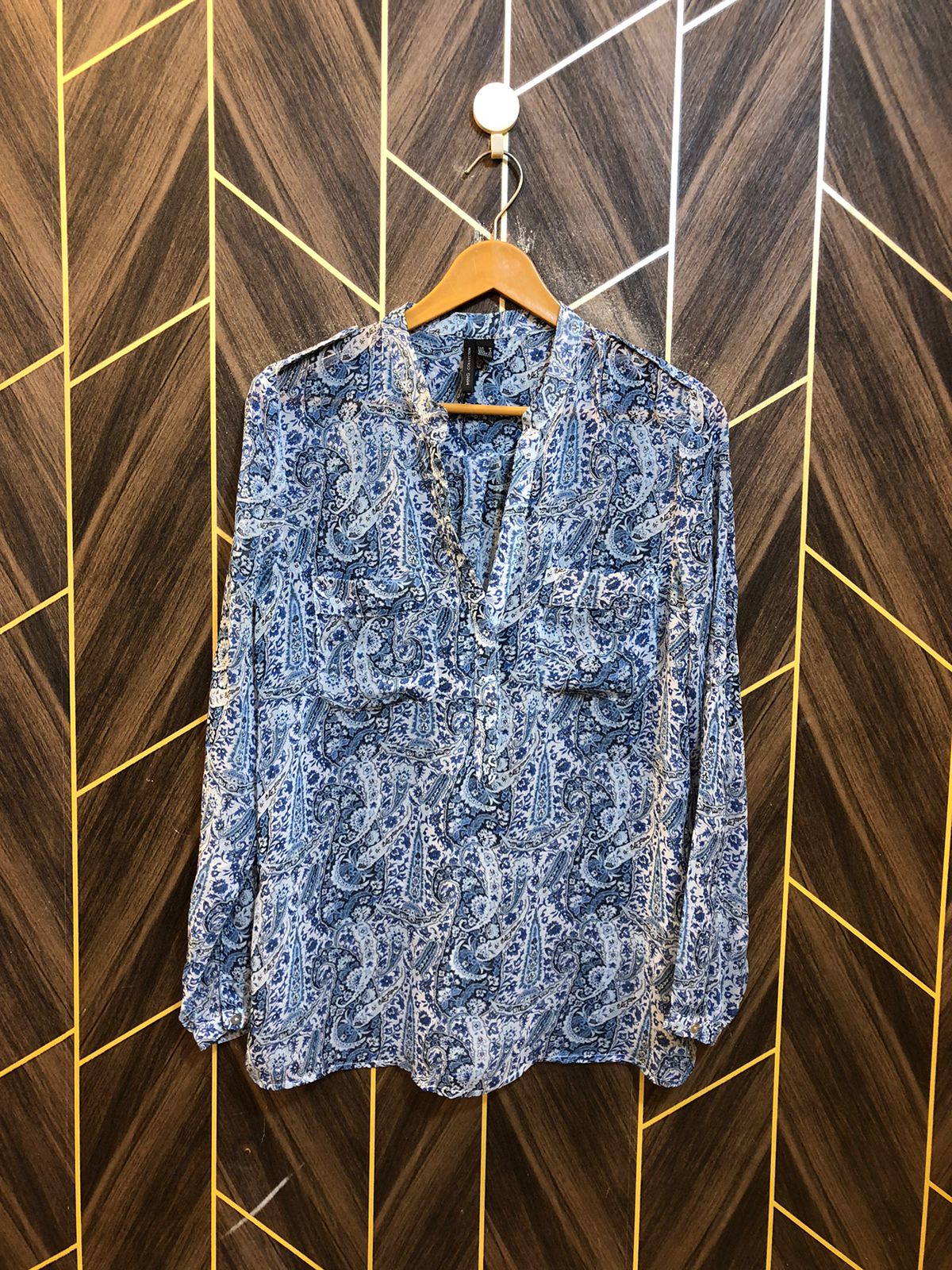 Western Top Chiffon (See Through) – Small Size (Chest: 18, Length: 27)