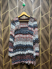 Women Long Shirt Chiffon X Small | Chest 17 | Length 31