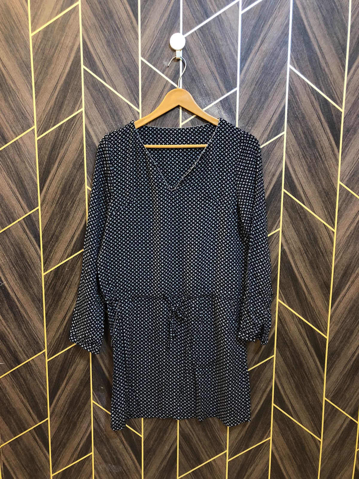 Women Long Shirt Linen Medium | Chest 19 | Length 34
