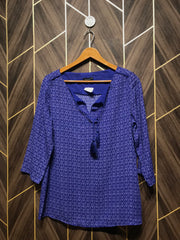 Western Top Medium Chest 19 Length 27 Chiffon