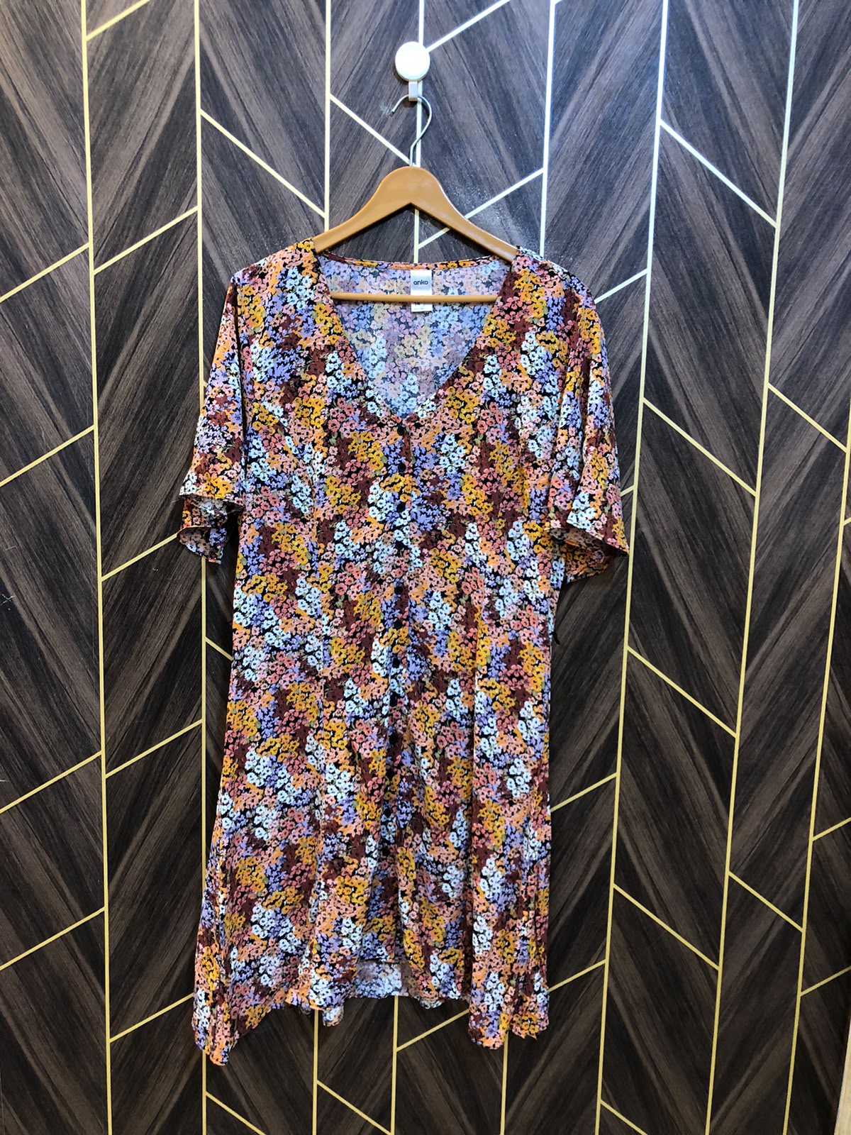 Mini Dress Linen Large Size Chest 21 Length 39