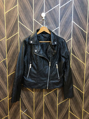 Women Leather Crop Jacket Small | Size | Chest 18 | Length 21