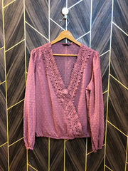 Western Top Chiffon (See Through) – Large Size (Chest: 20, Length: 25 )