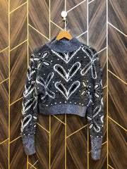 Women Crop Sweater Small | Size | Chest 18 | Length 17