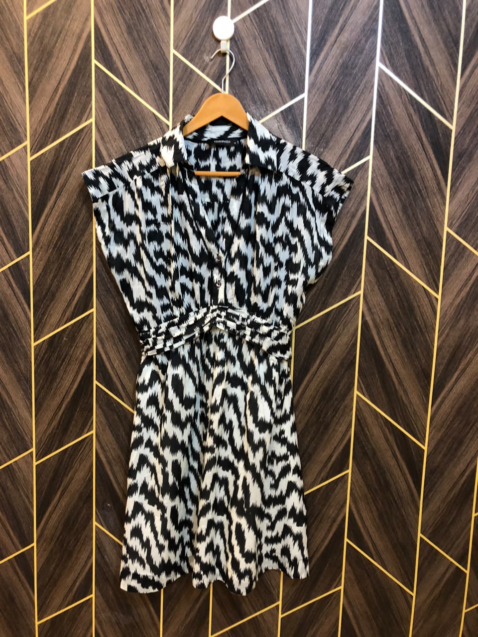 Mini Dress Linen Small Size Chest 18 Length 36