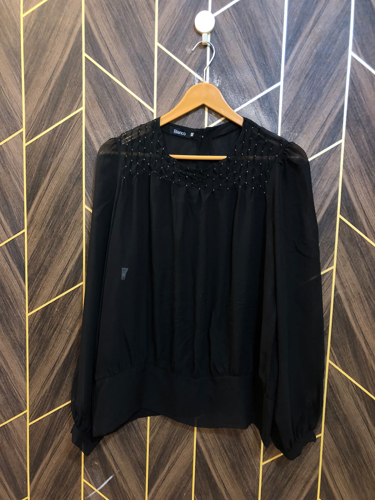 Western Top Chiffon (See Through) – Large Size (Chest: 20, Length: 25 )