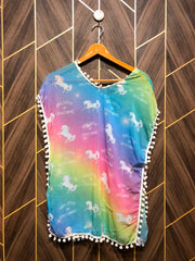 Western Top Chiffon (See Through) – Small betterfly style Length: 28 )