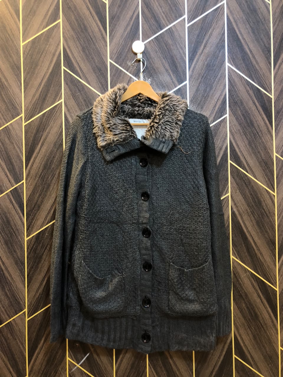 Women Wool Cardigan Sweater Small | Size | Chest 18 | Length 30