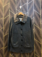 Women Wool Cardigan Sweater Small | Size | Chest 18 | Length 30