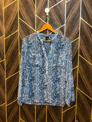 Western Top Chiffon (See Through) – Medium Size (Chest: 19, Length: 26 )