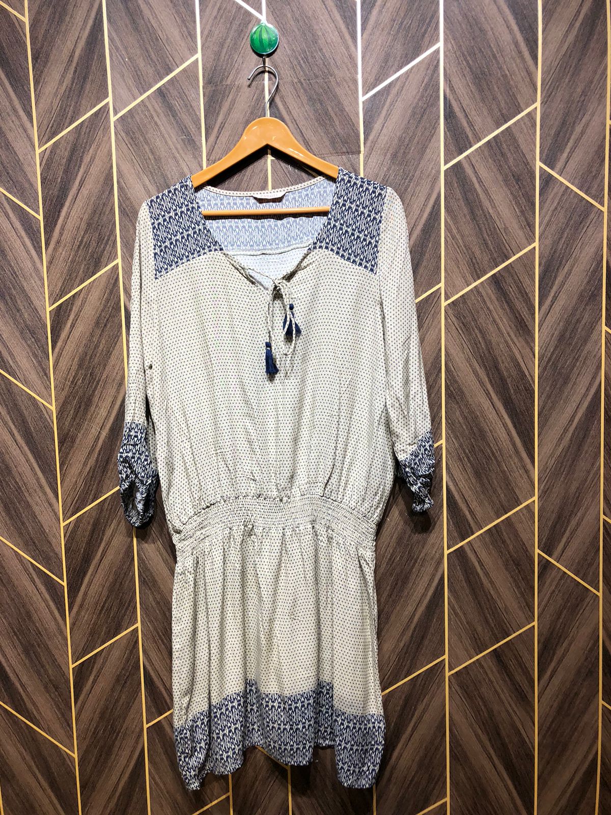 Women Long Shirt Linen Large | Chest 20 | Length 39