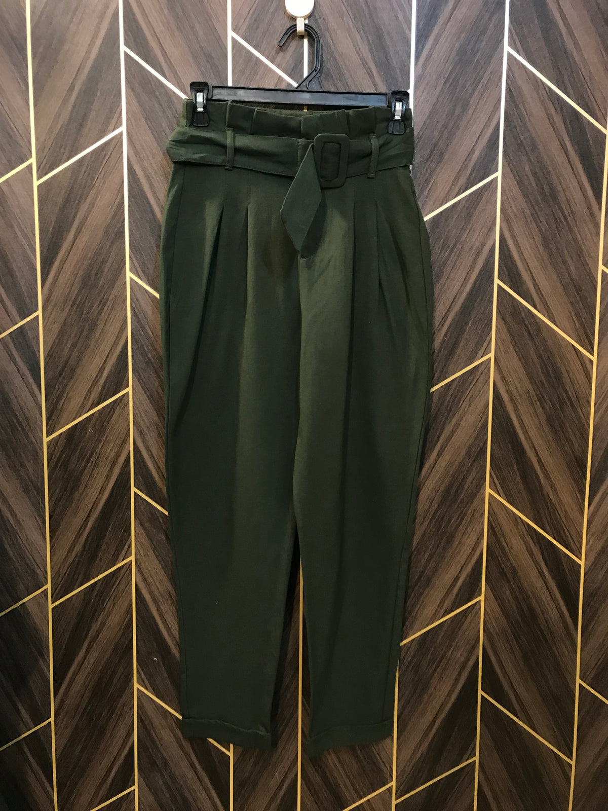 28 High Waist Belt Pent Ankle Length