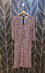 Women Long Shirt Linen Large | Chest 21 | Length 47