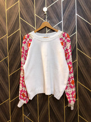 Women Crop Sweater Large | Size | Chest 21 | Length 23