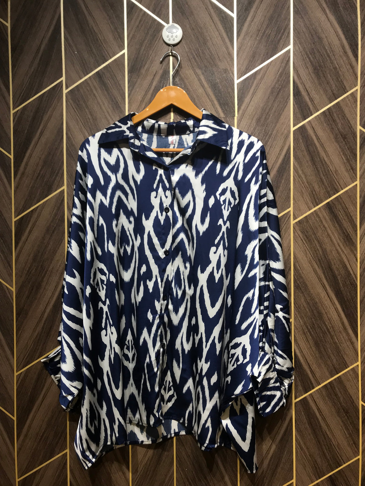 Western Top Large Free Baggy Length 28 Silk
