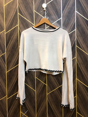Women Crop Sweater Medium | Size | Chest 19 | Length 16