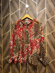 Western Top Small Chest 18 Length 26 Chiffon See through