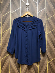 Western Top Chiffon (See Through) – Large Size (Chest: 20, Length: 26 )