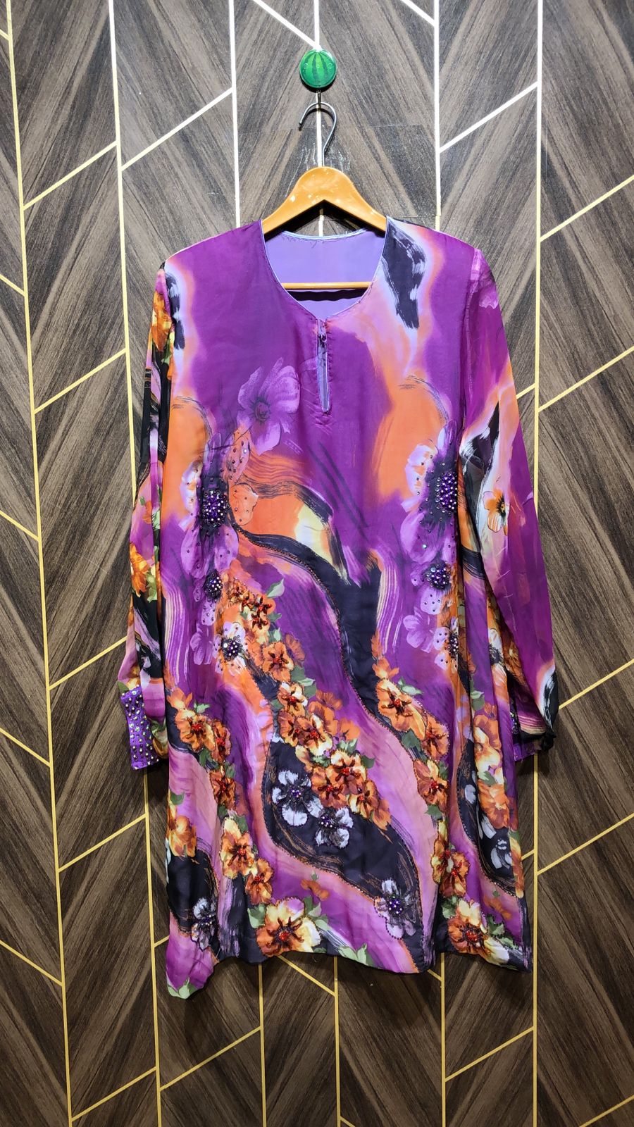 Chiffon Cordset – Large (Shirt Chest 23 , Length 38 | Skirt Waist 34, Length 37 )