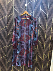 Women Long Shirt Linen Medium | Chest 19 | Length 42