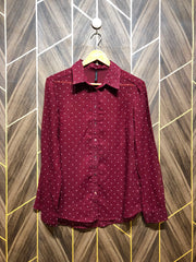Western Top Chiffon (See Through) – Medium Size (Chest: 19, Length: 26 )