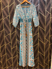 Western Long Maxi Chiffon See Through Small | Size | Chest 18 | Length 57