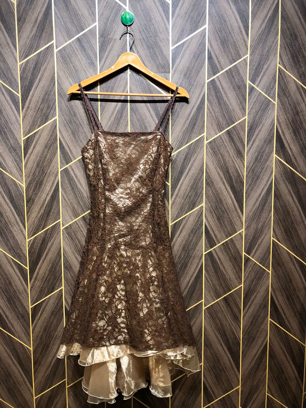 Mini Dress silk  Net X Small Size Chest 17 Length 39