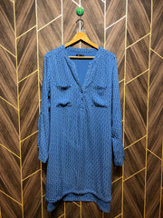 Women Long Shirt Linen X Large | Chest 21 | Length 39