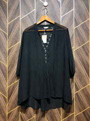 Western Top Chiffon (See Through) – X-Large Size (Chest: 22 , Length: 34  baggy )
