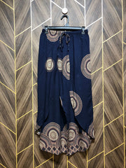 Western Linen Plazo Small | Size Waist 28 | Length 36