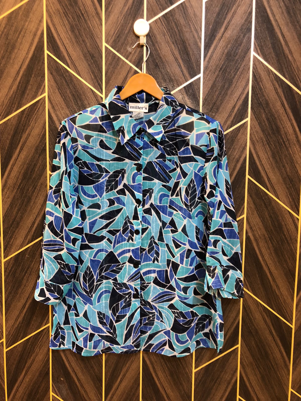 Western Top Chiffon (See Through) – Large Size (Chest: 20, Length: 26 )