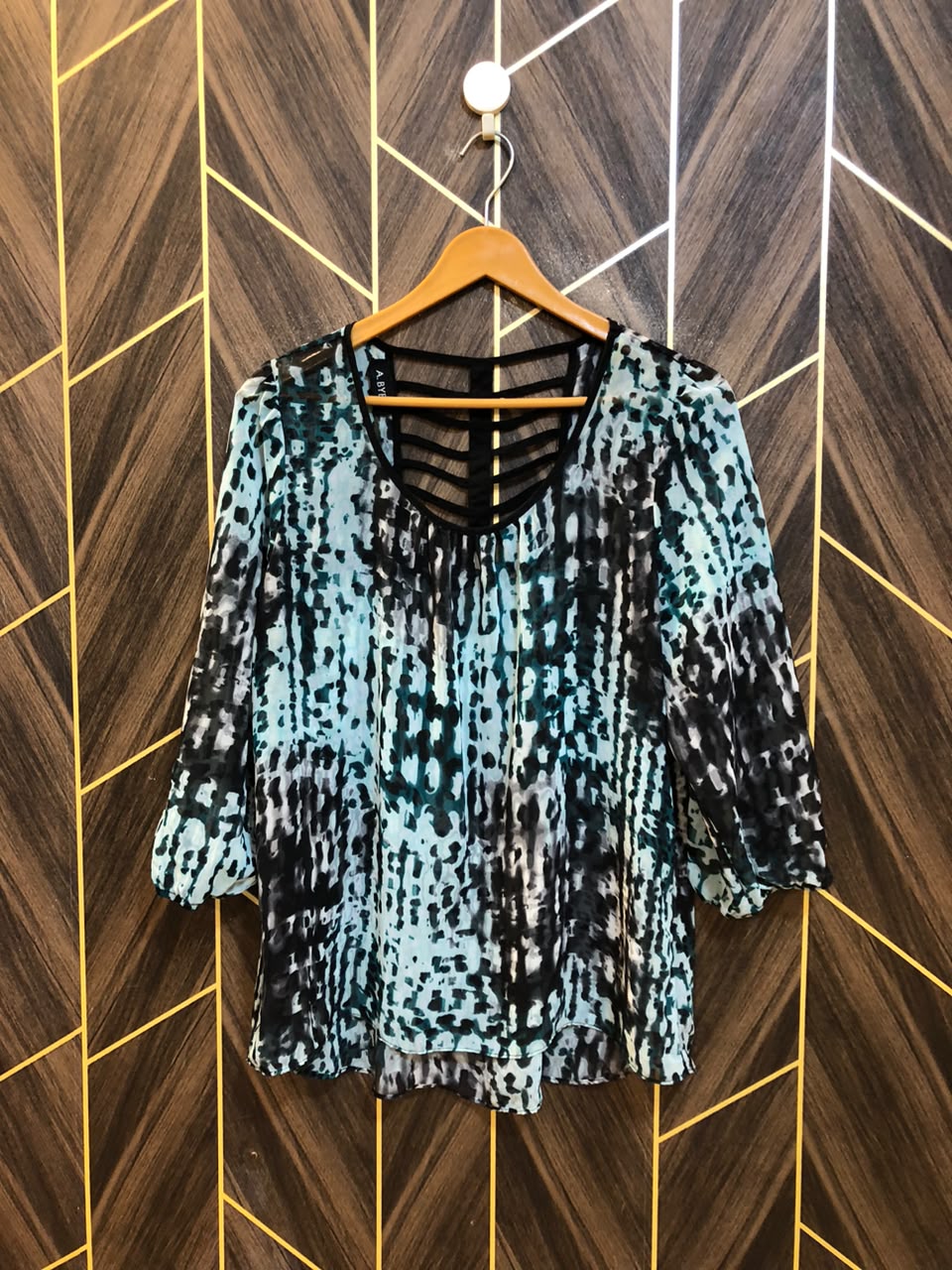 Western Top Chiffon (See Through) – Medium Size (Chest: 19, Length:29 )