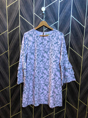 Women Long Shirt Chiffon Large | Chest 21 | Length 35